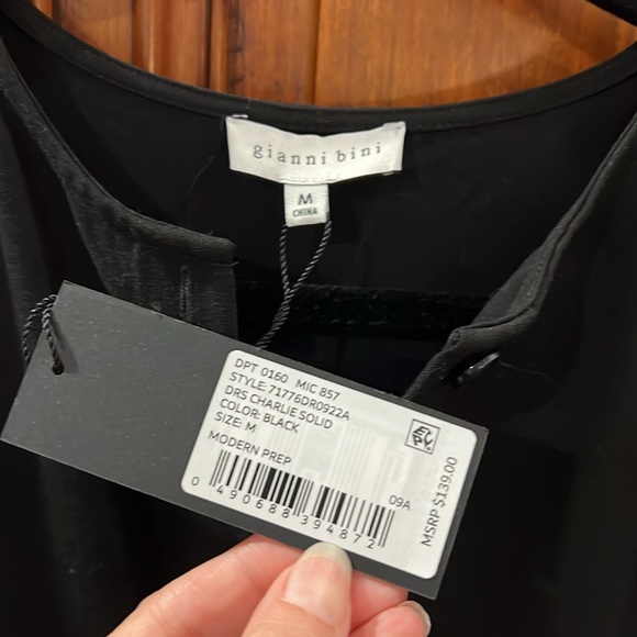 Gianni Bini Charlie solid black dress size medium - Picture 3 of 7